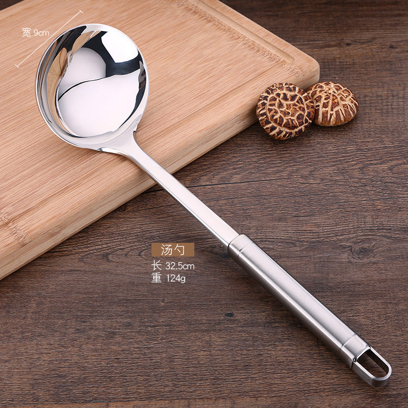 Jieyang wholesale manufacturers of stainless steel kitchen kitchen spoon spatula scoop colander cooking scoop shovel suit