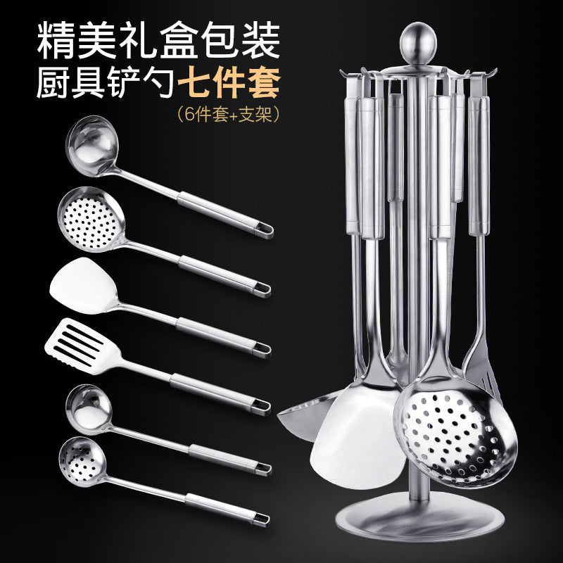 Jieyang wholesale manufacturers of stainless steel kitchen kitchen spoon spatula scoop colander cooking scoop shovel suit