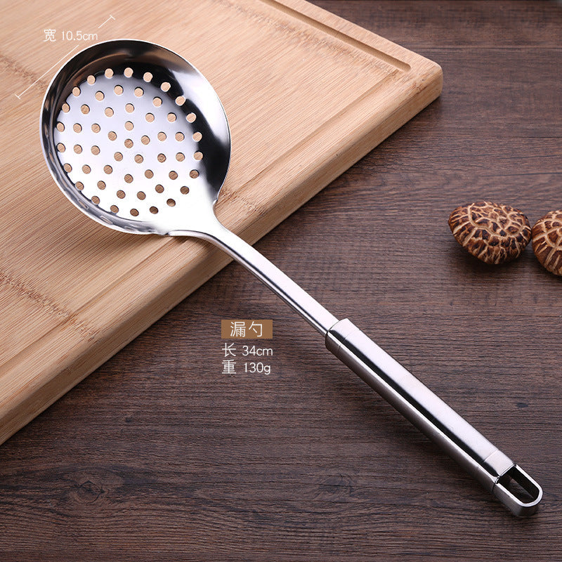 Jieyang wholesale manufacturers of stainless steel kitchen kitchen spoon spatula scoop colander cooking scoop shovel suit