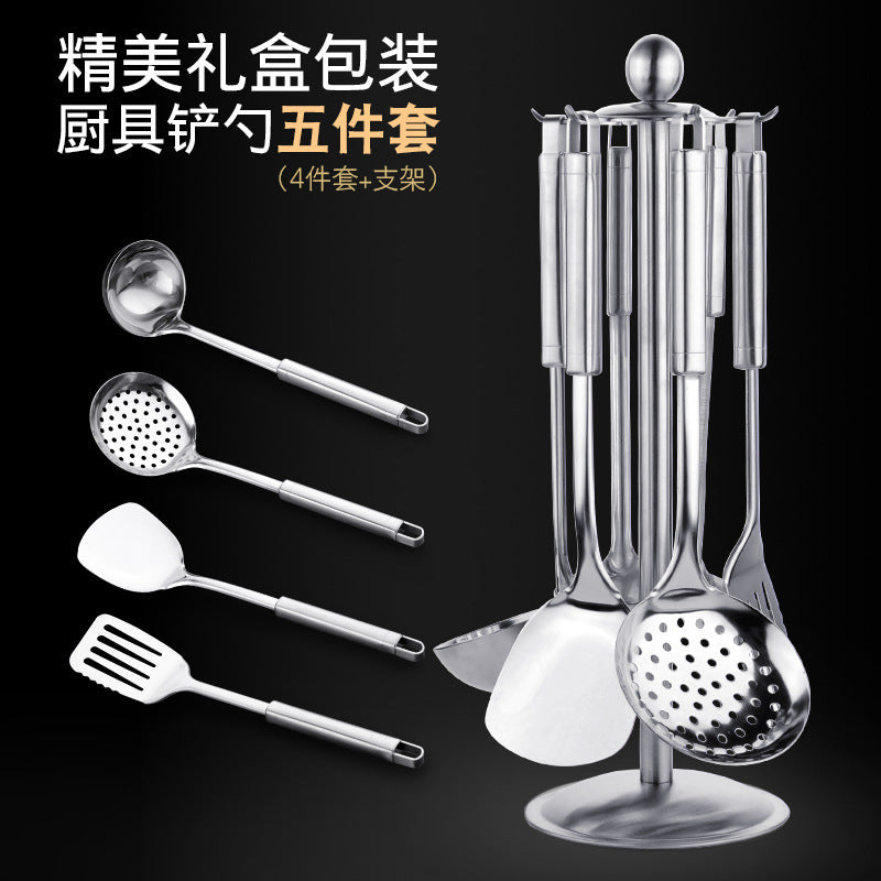 Jieyang wholesale manufacturers of stainless steel kitchen kitchen spoon spatula scoop colander cooking scoop shovel suit