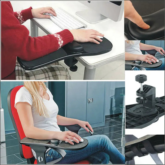 Armrest Table,Home Office Desk and Chair Extender,Memory Foam Wrist Rest,Computer Hand Rest Mouse Pad, Chair Arm Mouse Pad