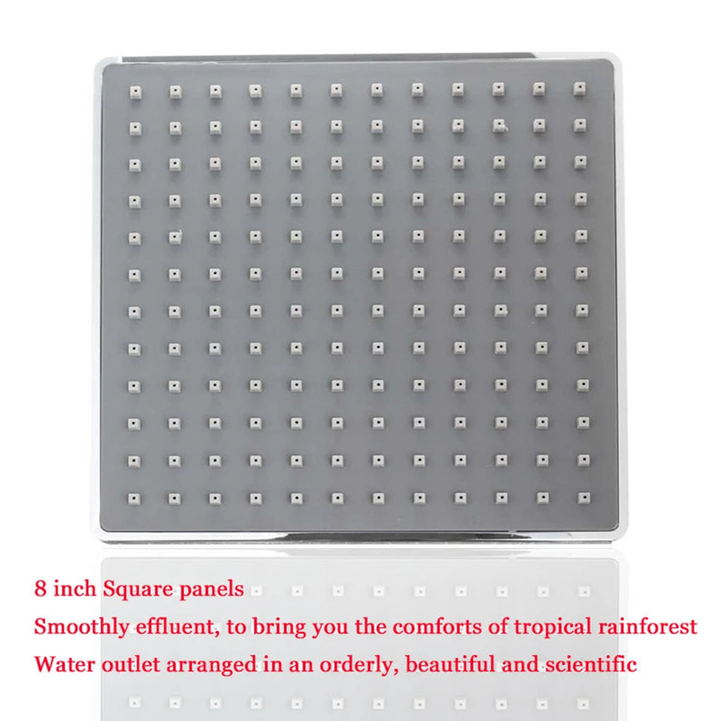 8 Inch Square Shower Head Single Spray Rain Nozzle Sprayer Shower Head Top spray showerhead Shower Head Accessories