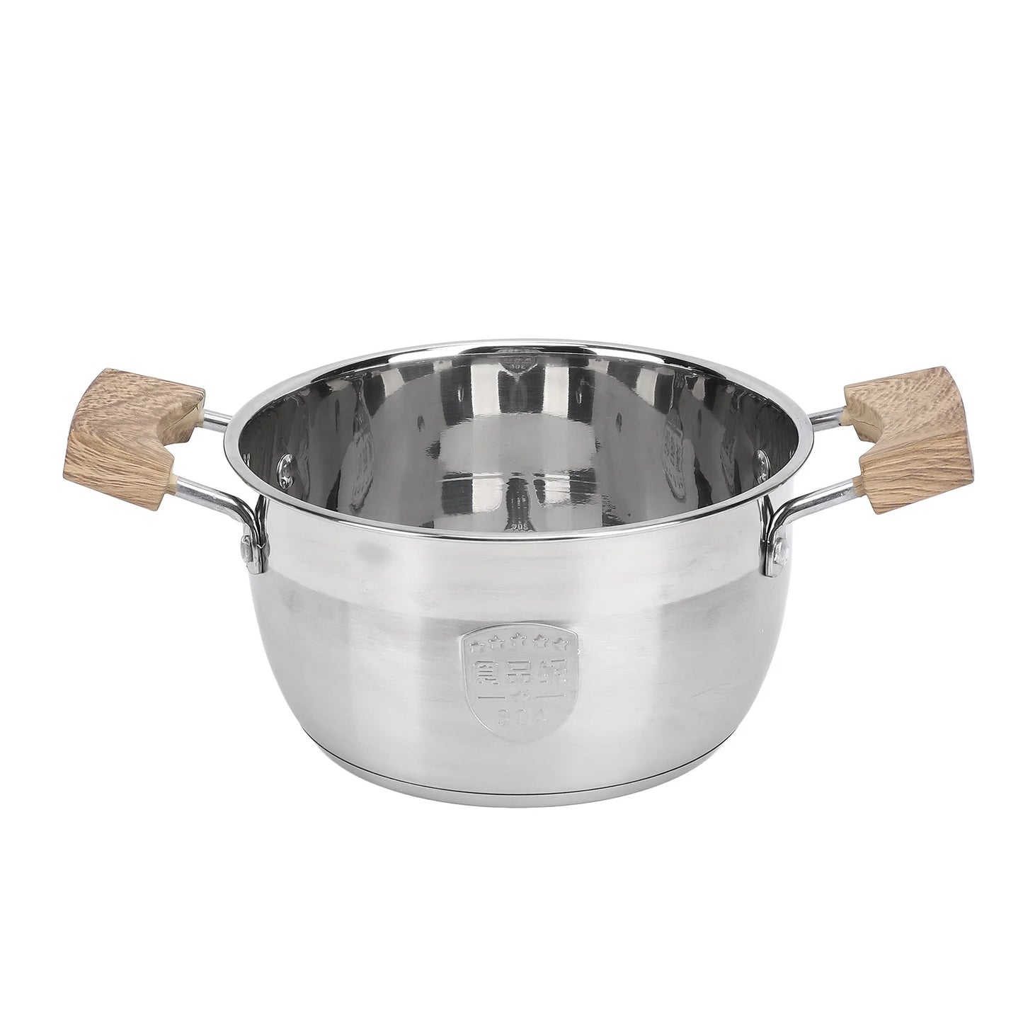 18cm 20cm Soup Pot Thick 304 Stainless Steel Stock Pot with Glass Lid Multi Purpose Cooking Pot for Gas Induction Cooker