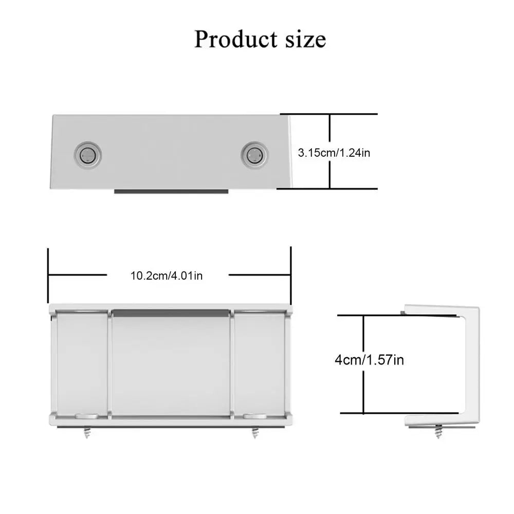 Office 3pcs/set Laptop Rack Under Desk Holder Shelf Rack Storage Bracket Protective Tray Organizer Bracket With Screws