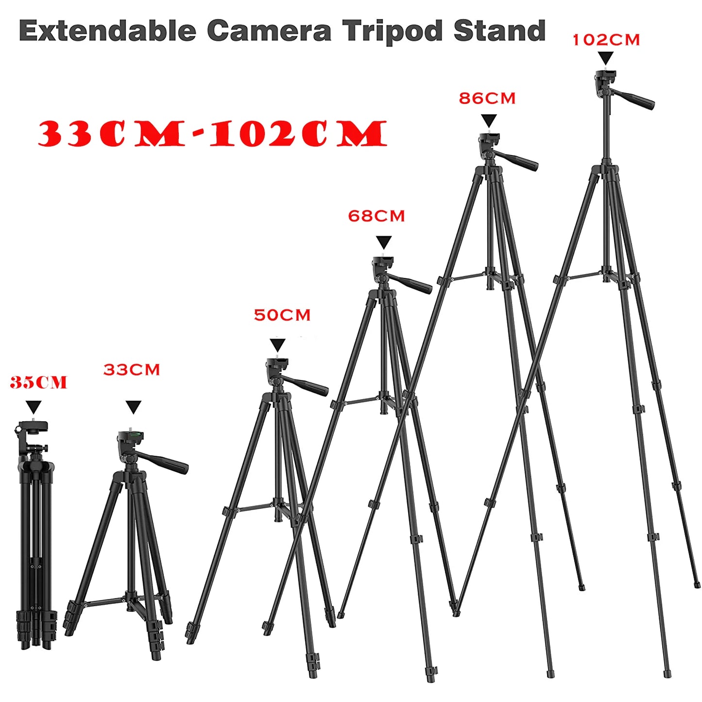 103cm Lightweight Camera Tripod Office For Mobile Tripod Camera Portable SLR Bluetooth-compatible Desktop Cam Stand Monopod Smartphone