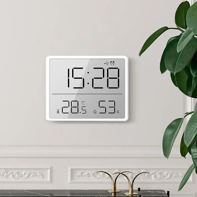 Thin and Simple Wall Hanging LCD Multi-function Temperature Electronic desk Clock Modern Design Wall Clock