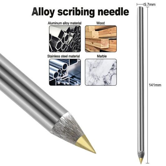 Alloy Scribe Pen Carbide Scriber Pen Metal Wood Glass Tile Cutting Marker Pencil Metalworking Woodworking Hand Marking Tool