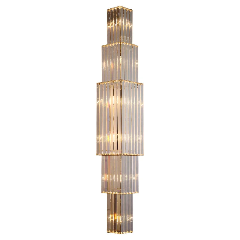 Luxury Hotel Lobby Large Big Crystal Wall Lamp for Club Hall Villa Living Room Banquet  Indoor Lighting  Fixtures