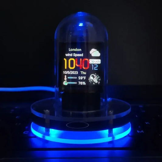 Cyberpunk Style Nixie Tube desk Clock Smart Wifi Network Automatically Updates Digital Computer Desktop Ornaments Night Light