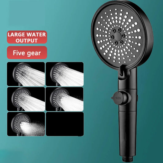 5 Modes Adjustable Shower Head High Pressure shower Head Water saving 2024 Rainfall Faucet Bath Shower Head for Bathroom