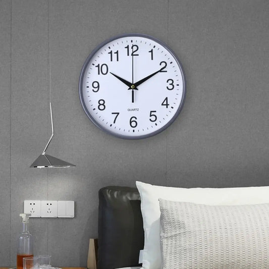 8 Inch Large Vintage Round  Modern Decoration Home Bedroom Retro Time Kitchen Nordic Wall Clock Non-Ticking Quartz Clock