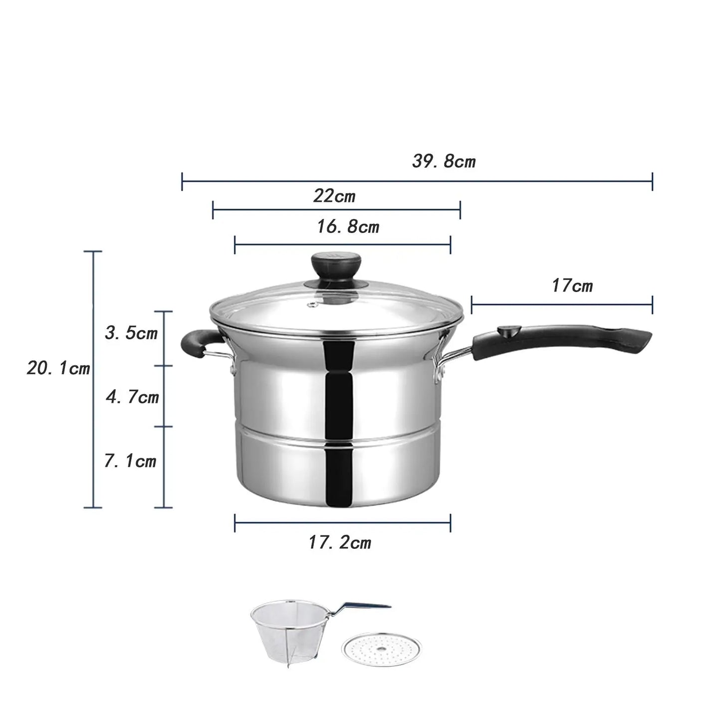 Milk Pot Ergonomic Handle Pasta Induction Pot for Teahouse Hotel Kitchen