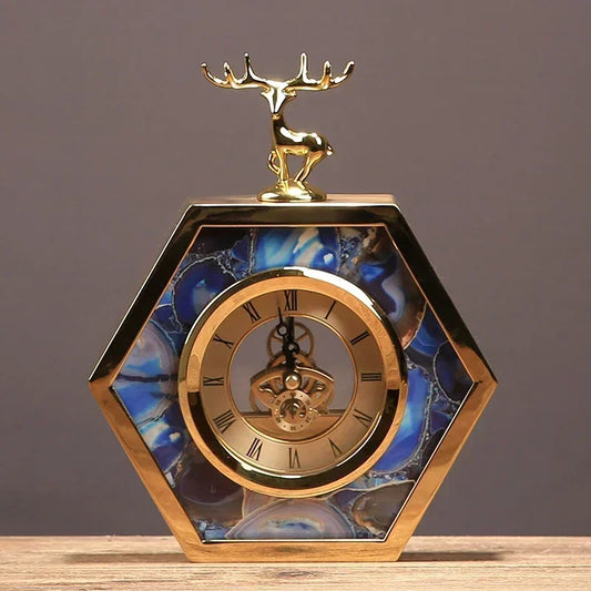 European-style Living Room Desk Clock Decoration Home Bedroom Bedside Mute American Desktop Decoration