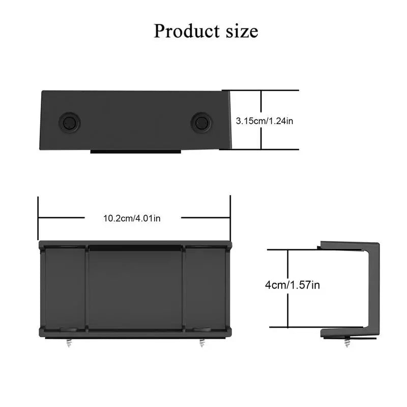 Office 3pcs/set Laptop Rack Under Desk Holder Shelf Rack Storage Bracket Protective Tray Organizer Bracket With Screws