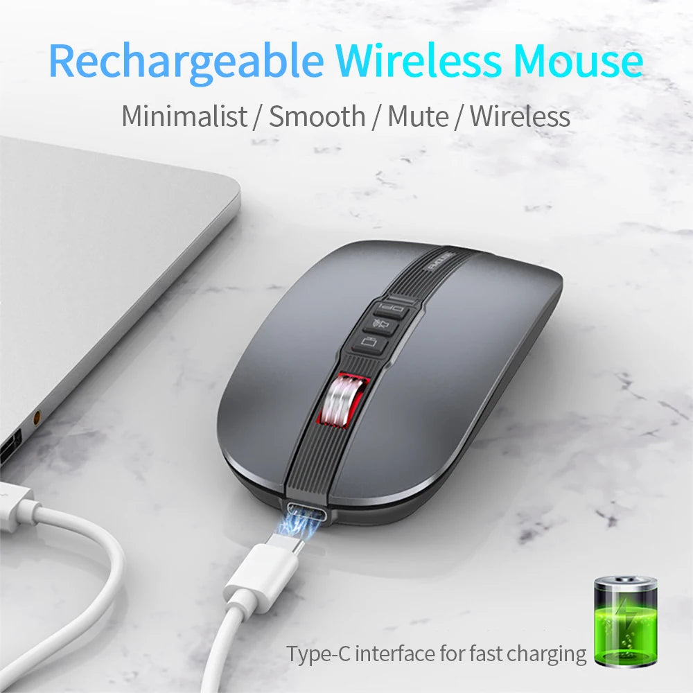 New M113 Bluetooth-Compatible Wireless Mouse 2.4G Wireless Office Mouse Tablet PC Notebook Dual Mode USB Charging Mute Mouse