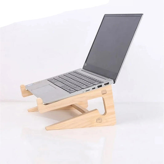 Office 10-17 Inch Universal Wooden Laptop Holder Portable Computer Cooling Bracket Detachable Base Stand For Notebook Accessories