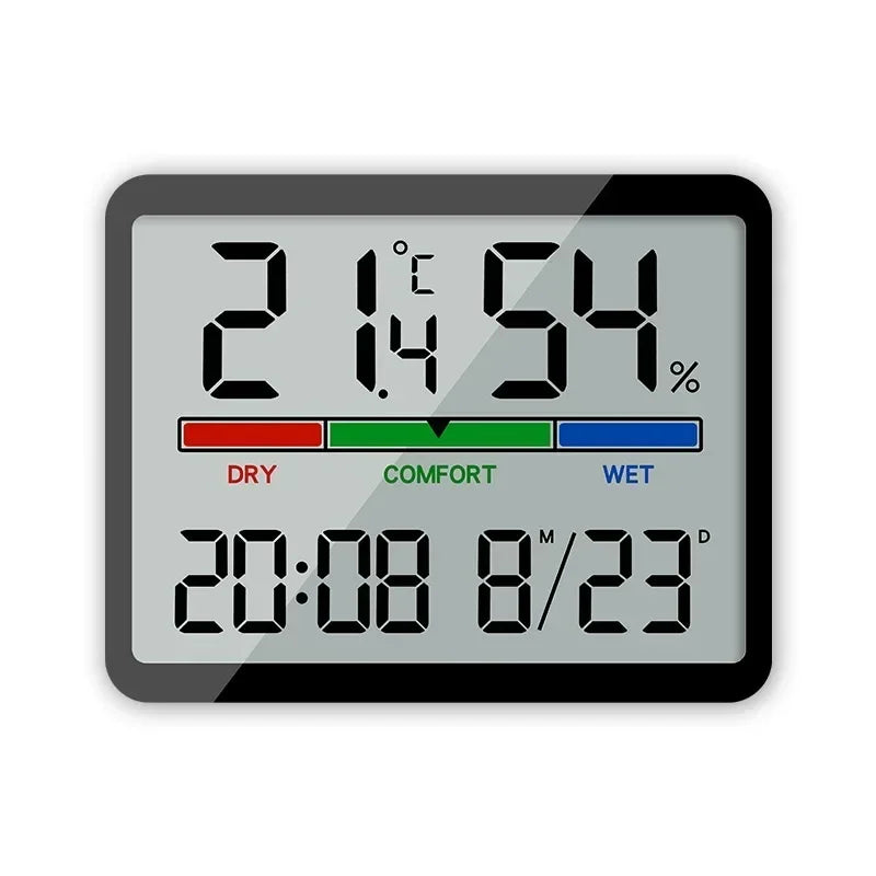 Thin and Simple Wall Hanging LCD Multi-function Temperature Electronic desk Clock Modern Design Wall Clock