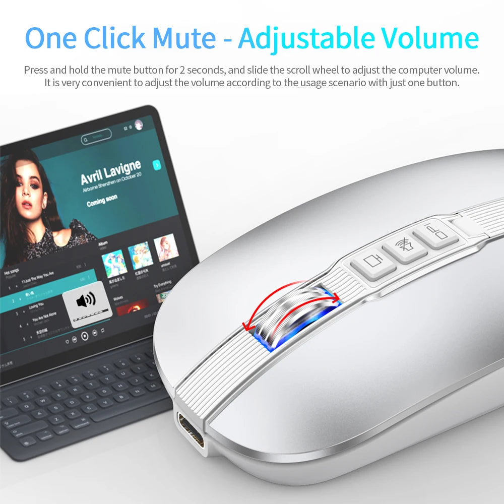 New M113 Bluetooth-Compatible Wireless Mouse 2.4G Wireless Office Mouse Tablet PC Notebook Dual Mode USB Charging Mute Mouse