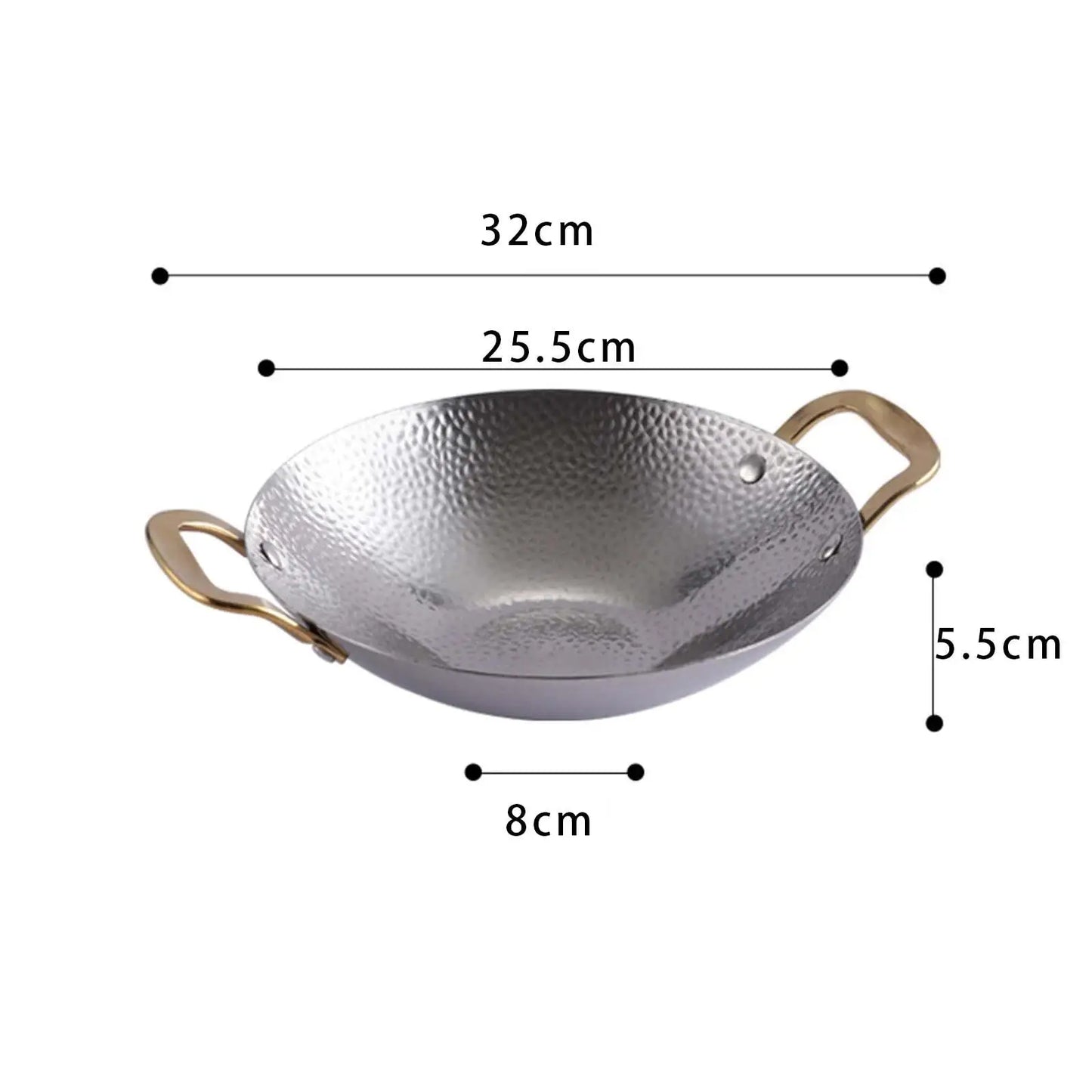 10" Korean Ramen Cooking Pot Cookware Snack Plates Double Ear Household Saucepan Seafood Pot Instant Noodle Pot Kimchi Soup Pot