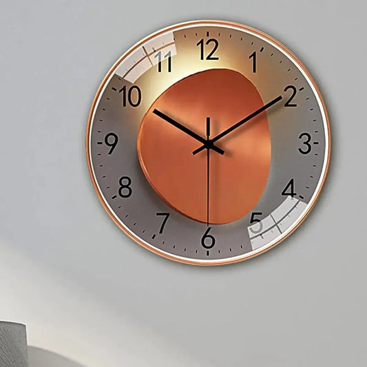 Mute Digital Wall Clock High Transparent Glass  Non-ticking Wall Mounted Clock for Home Decor Sending Friends Living Room