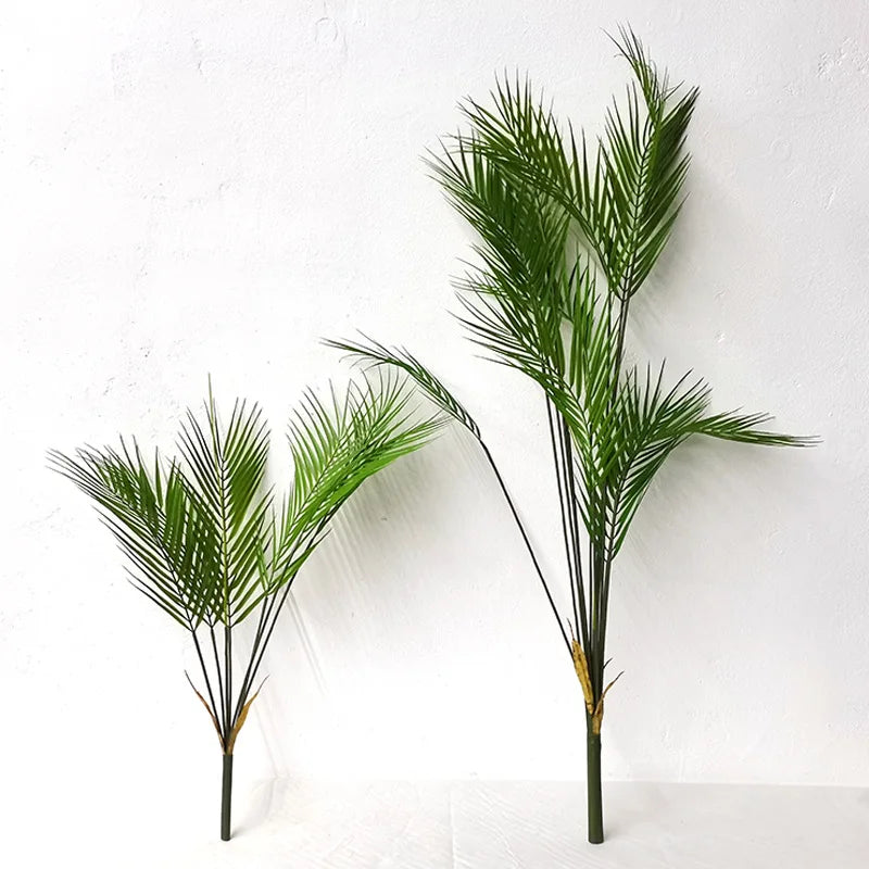 120cm Large Artificial Palm Fake Plants Branch Real Touch Palm Leaves Tropical Plants Branches for Home Office Indoor Decoration