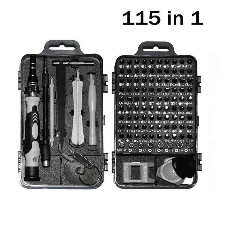 115 in 1Multifunctional Screwdriver Set Computer PC Mobile Phone Equipment Repair Screw Driver Insulation Manual Household Tools