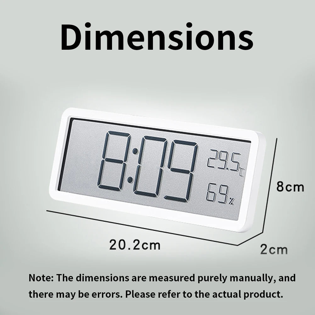 Modern LED Digital Wall Clock Temperature Humidity Display Vintage desk Clock  For Bedroom School