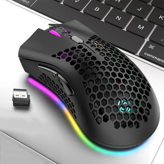 BM600 Rechargeable Gaming Mouse USB 2.4G Wireless RGB Light Ergonomics Gaming Mouse Desktop PC Computers Notebook Laptop Mouses