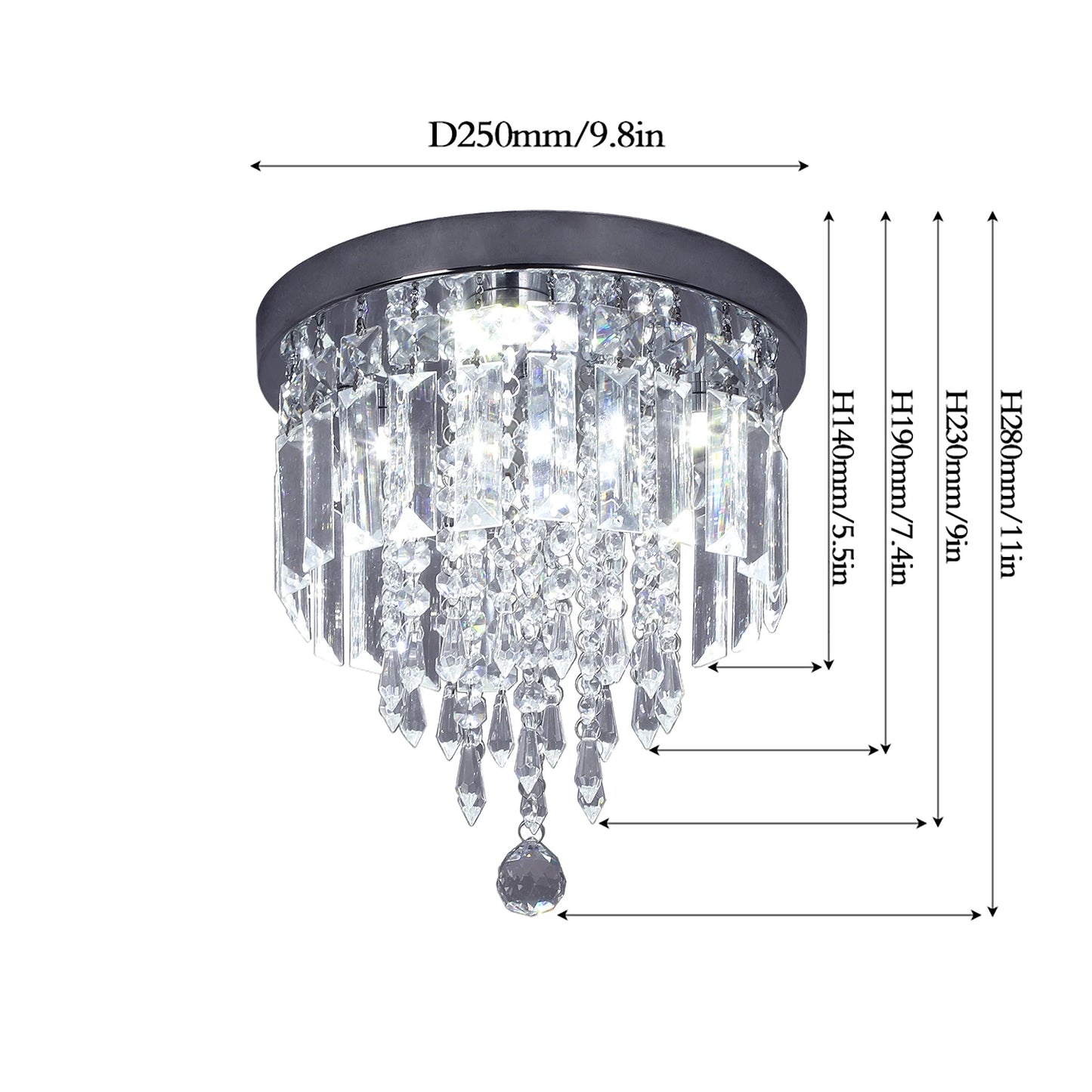 Crystal LED Ceiling Lamps K9 Living Room Stainless Steel Chandelier Luminaire For Hallway Aisle Plafon Lustres Lighting Fixtures